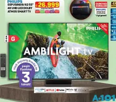 PHİLİPS 55PUS8609 55 İNÇ 4K UHD LED DOLBY ATMOS SMART TV AKILLI TELEVİZYON